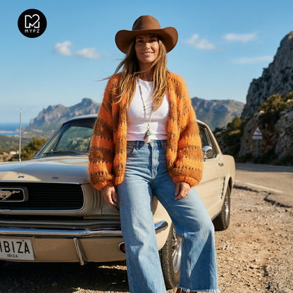 Knitting kit – MYPZ Light Alpaca Cardigan Golden Flow No10 (ENG-NL-DE)