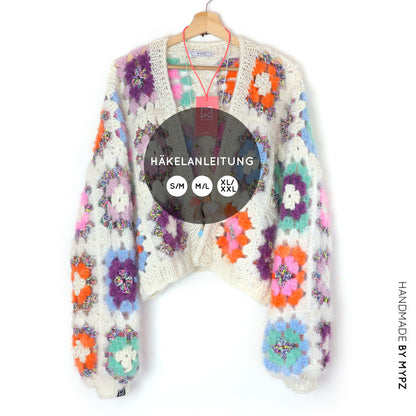 Patrón de ganchillo - MYPZ Granny chaqueta bomber cuadrada Off White (ENG-NL-ES)
