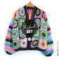 Kit de ganchillo - MYPZ Dreamy Granny cárdigan bomber cuadrado Off White (ENG-NL-ES)