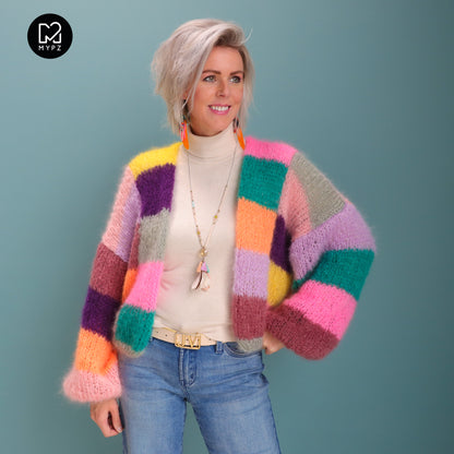 Knitting kit – MYPZ Short Light Mohair Cardigan Harper No10 (ENG-NL-DE)