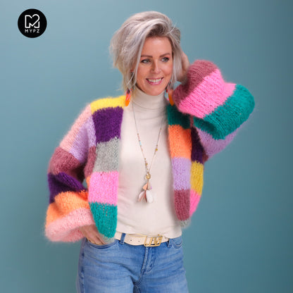 Knitting kit – MYPZ Short Light Mohair Cardigan Harper No10 (ENG-NL-DE)