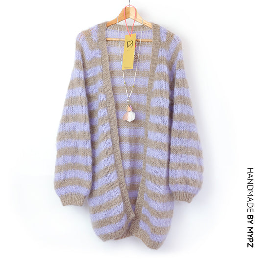 Knitting Kit – MYPZ top-down cardigan Lilac Haze No.9 (ENG-NL-DE)