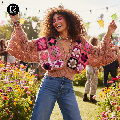 Crochet kit - 3D Flower Top Marley (ENG-NL)