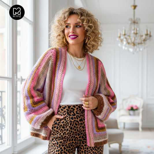 Chunky Mohair cardigan Moca Dreams