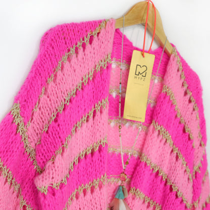 Knitting kit – MYPZ Light Alpaca Cardigan Neon Blush No.10 (ENG-NL-DE)