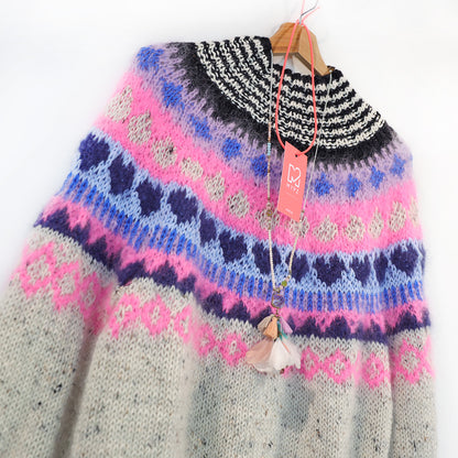 Knit pattern – MYPZ top-down sweater Blue Heart No6 (ENG-NL-DE)