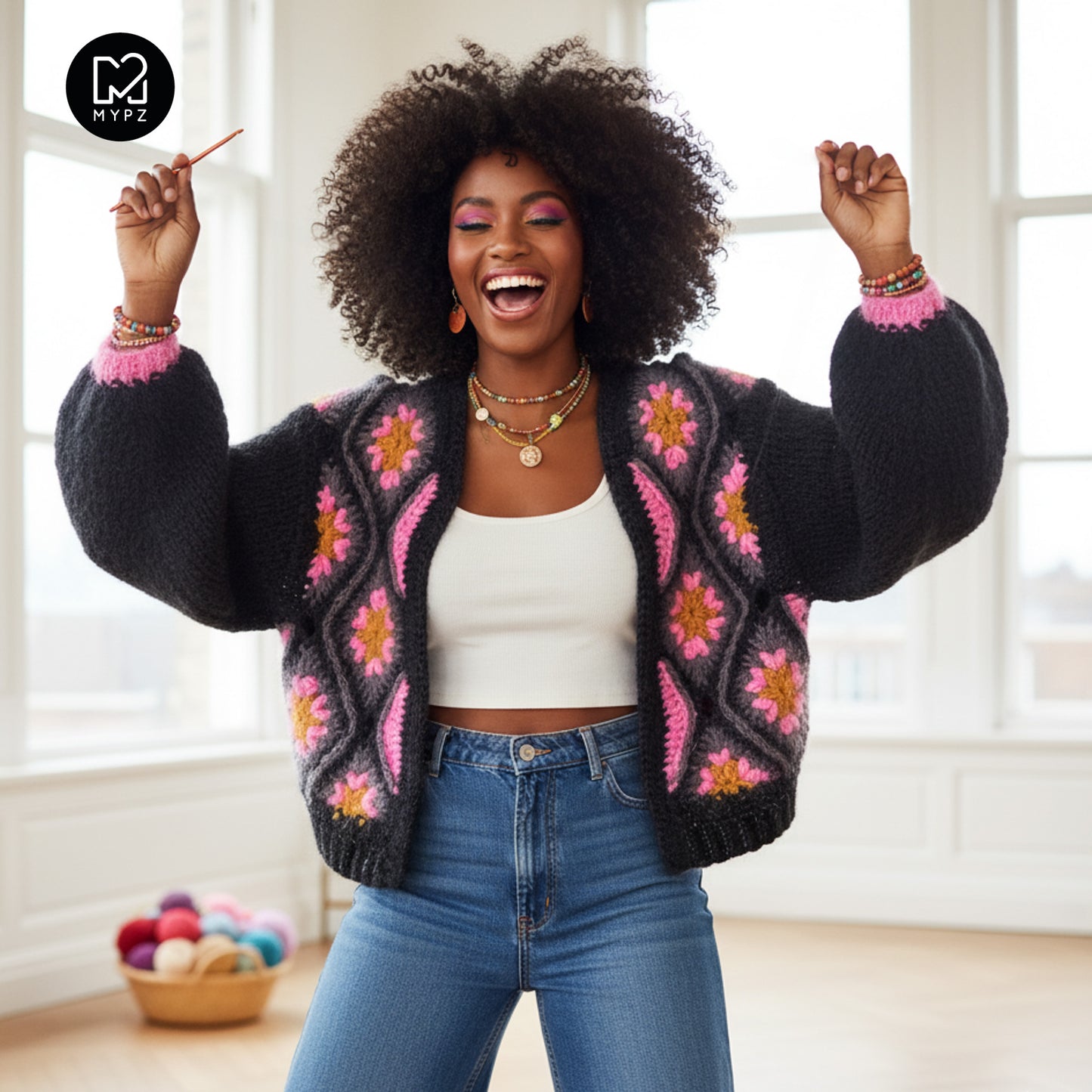 Crochet pattern - MYPZ Masterpiece Gilet Pink Star (ENG-NL)