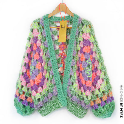 Crochet pattern - MYPZ Chunky Hexagon Cardigan Pistachio (ENG-NL-DE)
