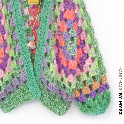 Crochet pattern - MYPZ Chunky Hexagon Cardigan Pistachio (ENG-NL-DE)