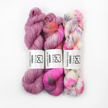 MYPZ Sock Merino Red Roses bundle