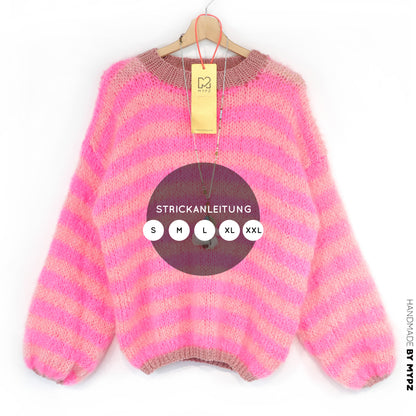 Knit pattern – MYPZ Light Mohair Pullover Sweet Bubblegum No8 (ENG-DE-NL)