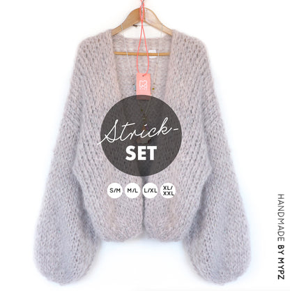 Knitting Kit – MYPZ Short Chunky Mohair Cardigan Sparkling Sand No.15 (ENG-NL-DE)