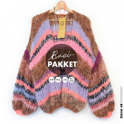 Knitting Kit – MYPZ Chunky Mohair Cardigan Tiger No.15 (ENG-NL-DE)
