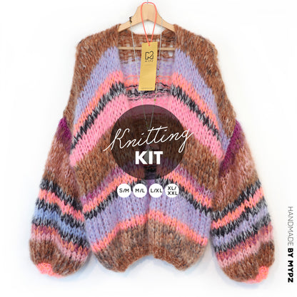 Knitting Kit – MYPZ Chunky Mohair Cardigan Tiger No.15 (ENG-NL-DE)