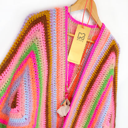Crochet pattern - MYPZ Hexagon Cardigan Vibrant Soul (ENG-NL-DE-FR-ES)