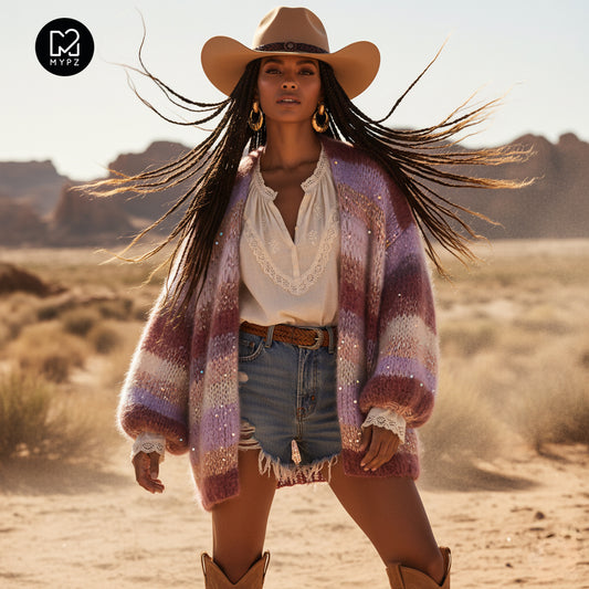 Knitting Pattern – Chunky Mohair Cardigan Whisper Rose No.12 (ENG-NL-DE)