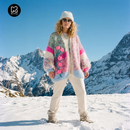Cárdigan MYPZ Wild Romance de mohair grueso
