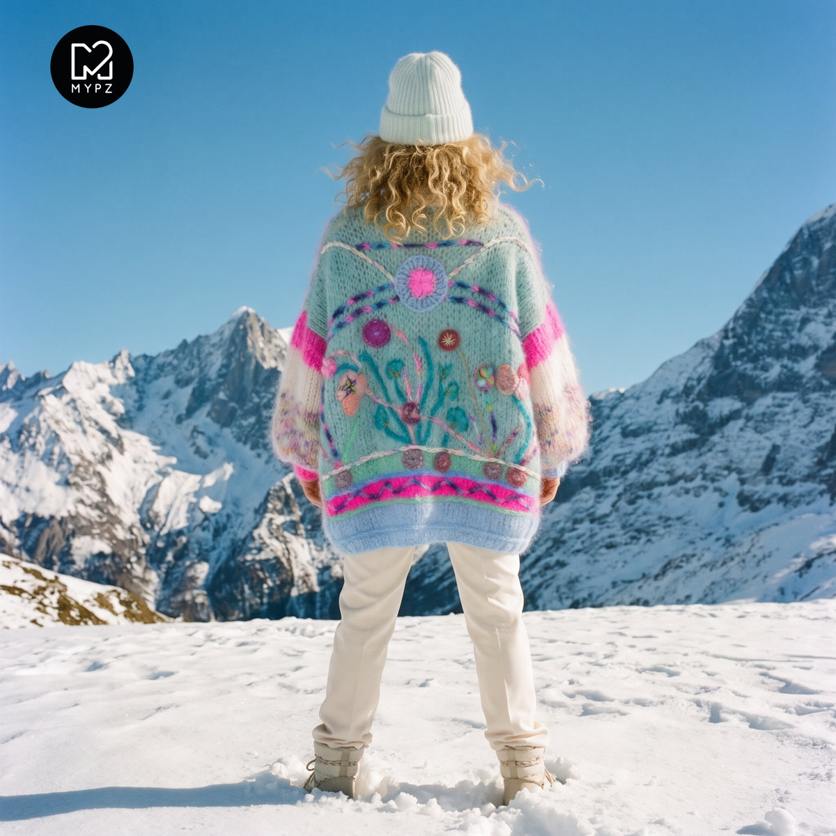 Cárdigan MYPZ Wild Romance de mohair grueso