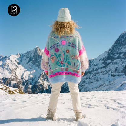 Cárdigan MYPZ Wild Romance de mohair grueso