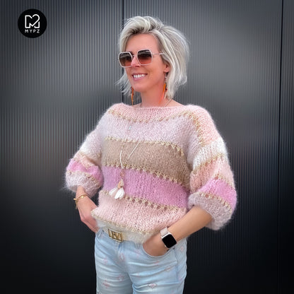 Light Mohair top Beige