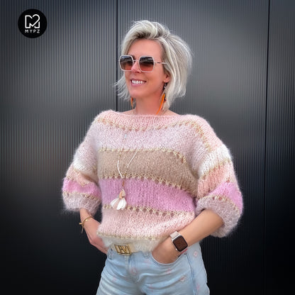 Light Mohair top Beige