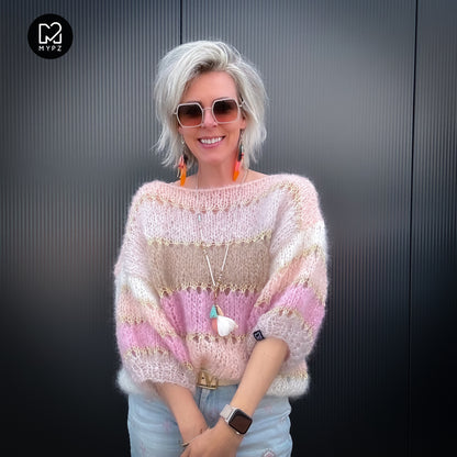 Light Mohair top Beige