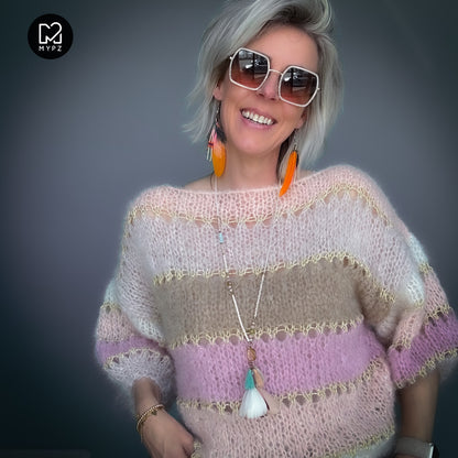 Light Mohair top Beige