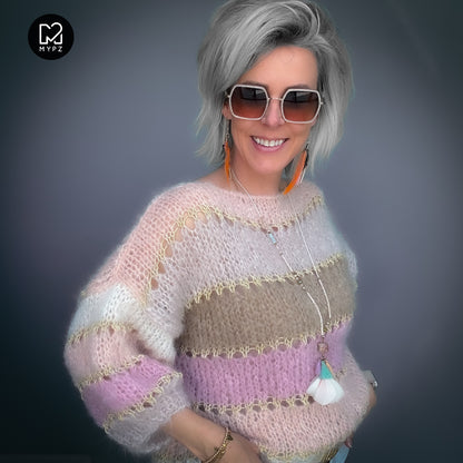 Light Mohair top Beige