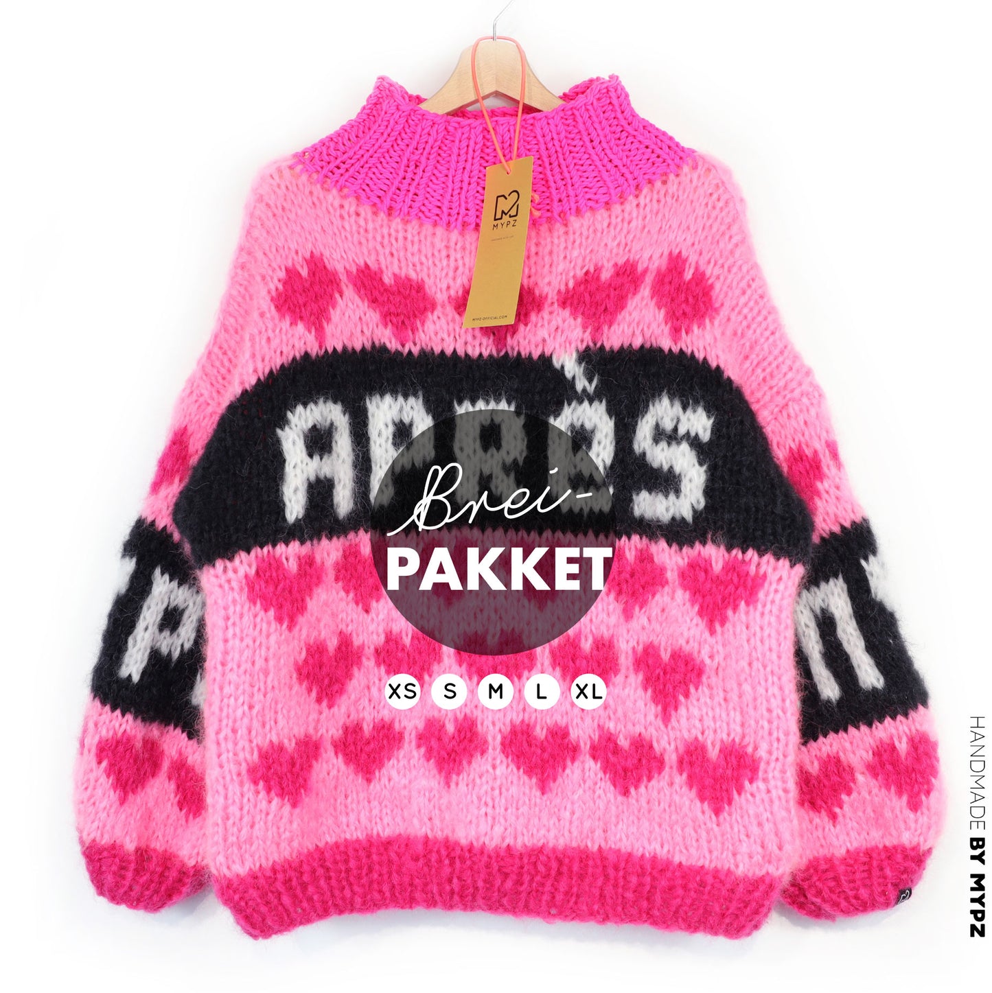 Knitting Kit – MYPZ Chunky Mohair Ski Love Pullover Pink No.9 (ENG-NL-DE)