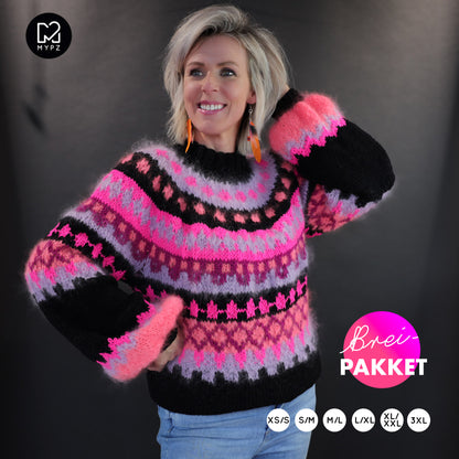 Knitting Kit – MYPZ top-down sweater Ziggy No6 (ENG-NL-DE)