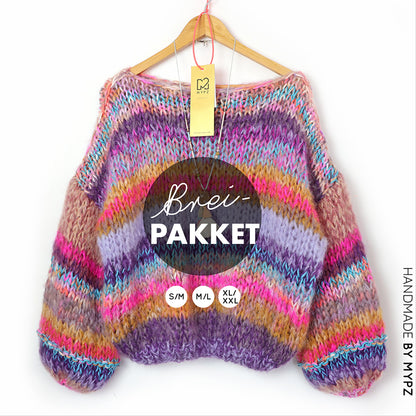 Kit para tejer – MYPZ Basic Chunky Pullover Apache No15 – Principiante (ENG-NL-FR-ES)