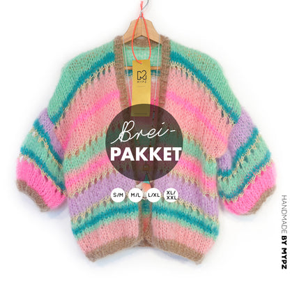 Knitting kit – MYPZ Short Light Mohair Cardigan Faby No10 (ENG-NL-DE)