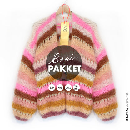 Knitting kit – MYPZ Light Mohair Cardigan Caramel No10 (ENG-NL-DE)