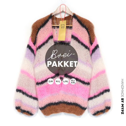 Knitting kit – MYPZ Basic Light Mohair Cardigan Jeanie No10 (ENG-NL-DE)