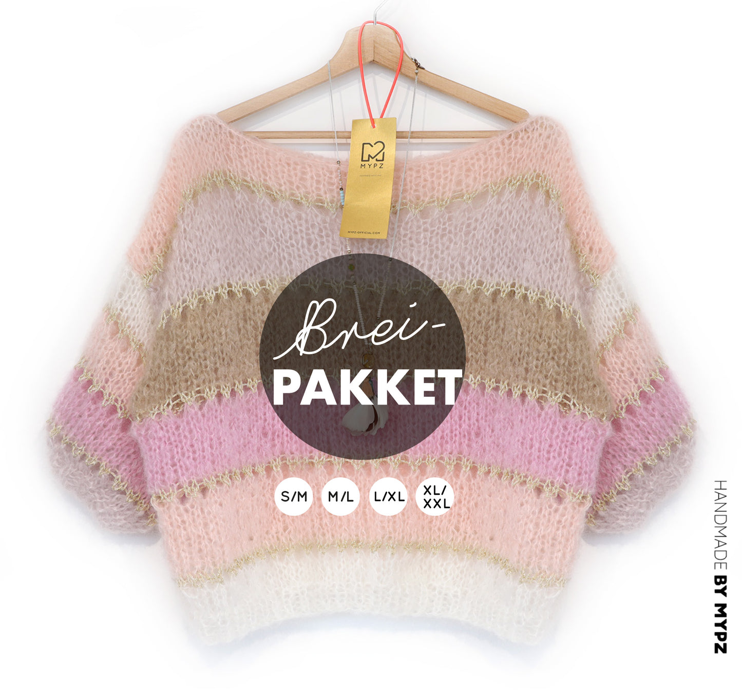 Knitting kit – MYPZ Basic Light Mohair Top Beige No10 (ENG-NL-DE-FR)