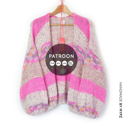 Knit Pattern – Chunky Alpaca Cardigan Amy-Rose No.12 (ENG-NL)