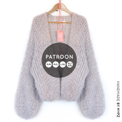 Knit pattern – MYPZ short basic chunky cardigan Sparkling No15 (ENG-NL-DE)