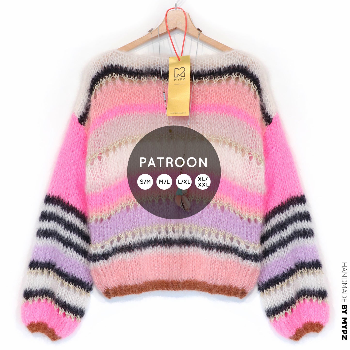 Knit pattern – MYPZ Basic Light Mohair Pullover Alex No10 (ENG-NL-DE)