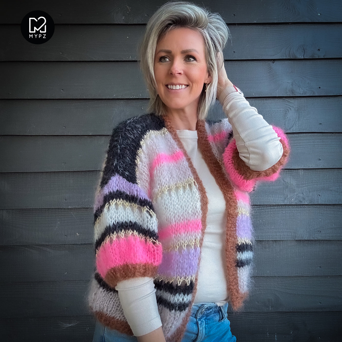 Knitting kit – MYPZ Light Mohair Cardigan Alexia No10 (ENG-NL-DE)