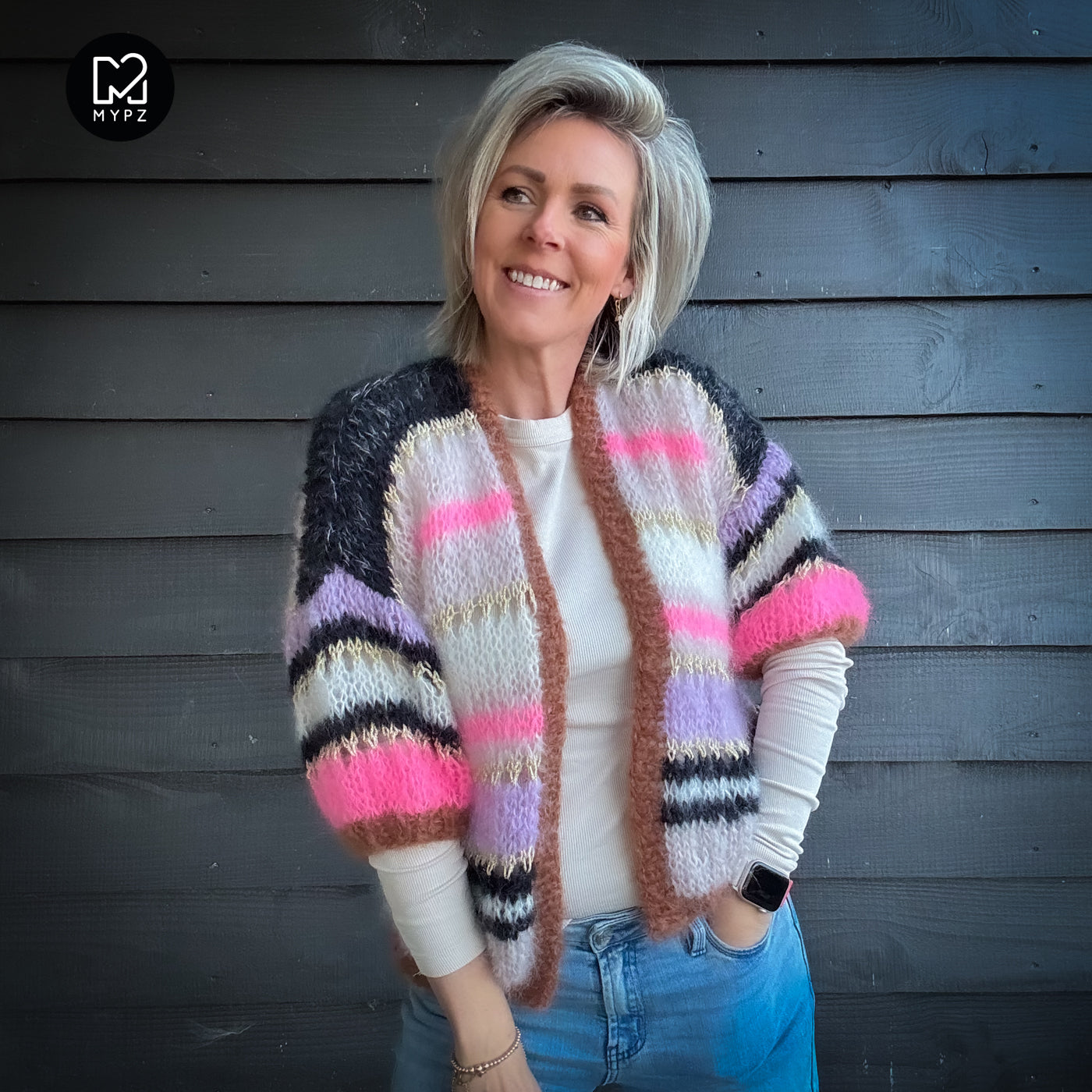 Knitting kit – MYPZ Light Mohair Cardigan Alexia No10 (ENG-NL-DE)