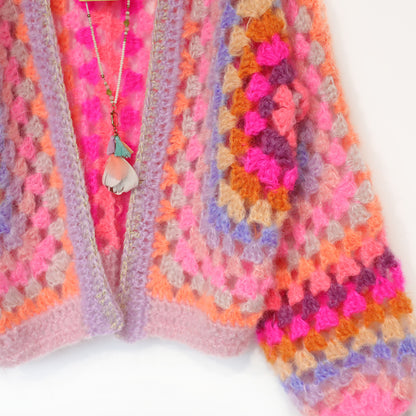 Crochet pattern - MYPZ Hexagon Cardigan Pink Vibes (ENG-NL-DE-FR-ES)