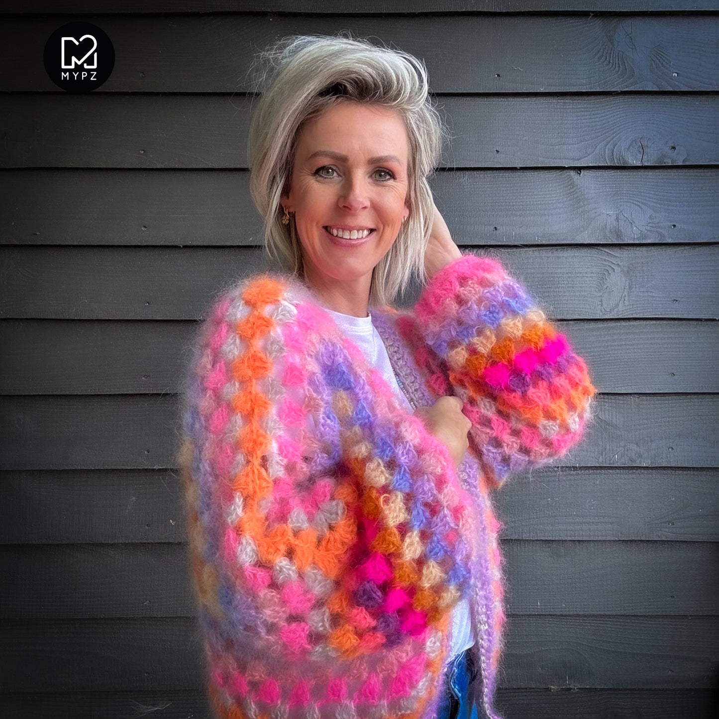 Crochet pattern - MYPZ Hexagon Cardigan Pink Vibes (ENG-NL-DE-FR-ES)