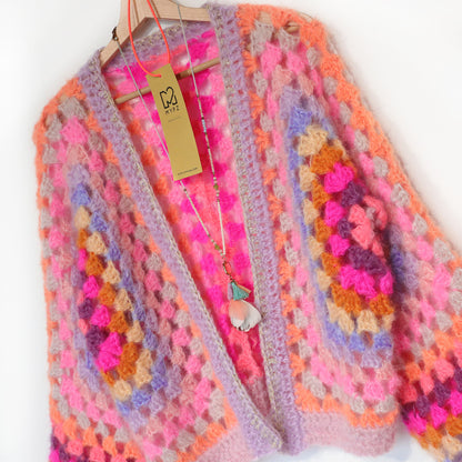 Crochet pattern - MYPZ Hexagon Cardigan Pink Vibes (ENG-NL-DE-FR-ES)
