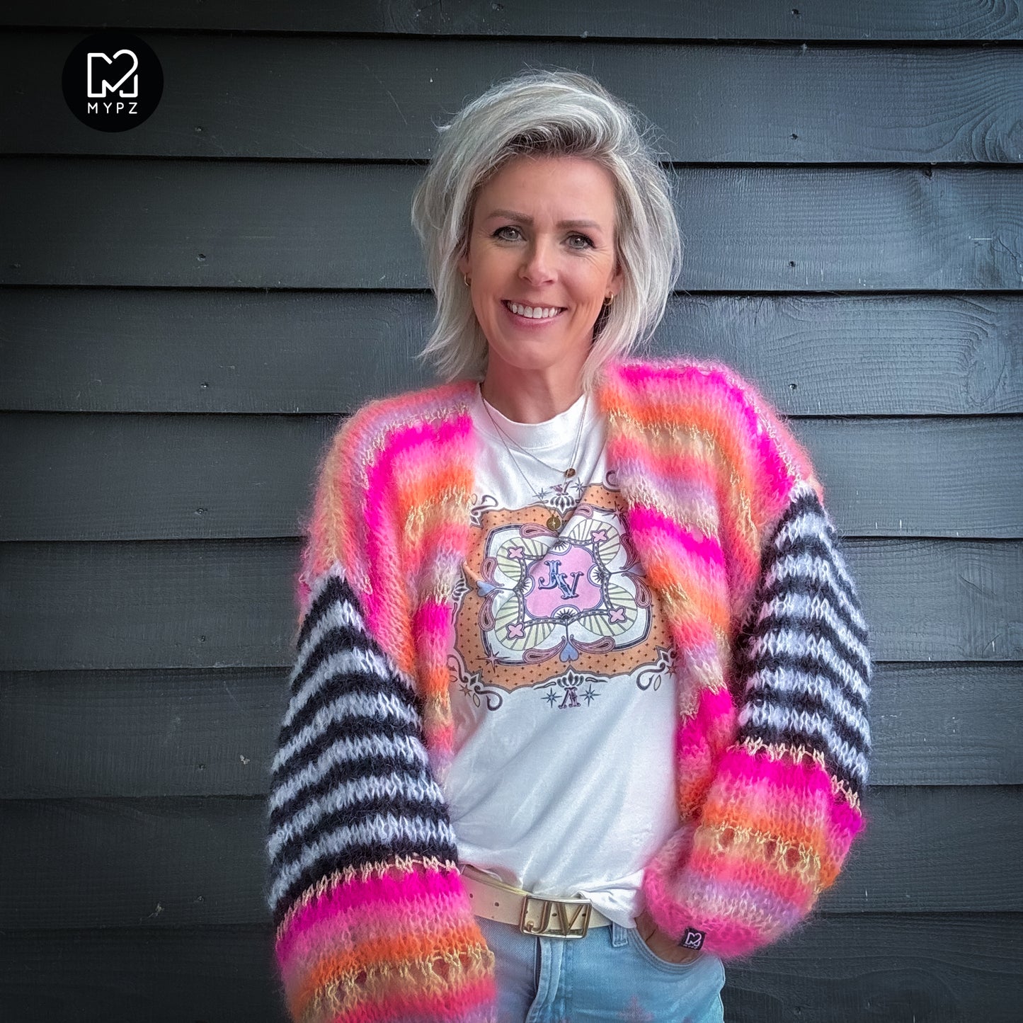 Knitting kit – MYPZ Light Mohair Cardigan Pink Magic No10 (ENG-NL-DE)