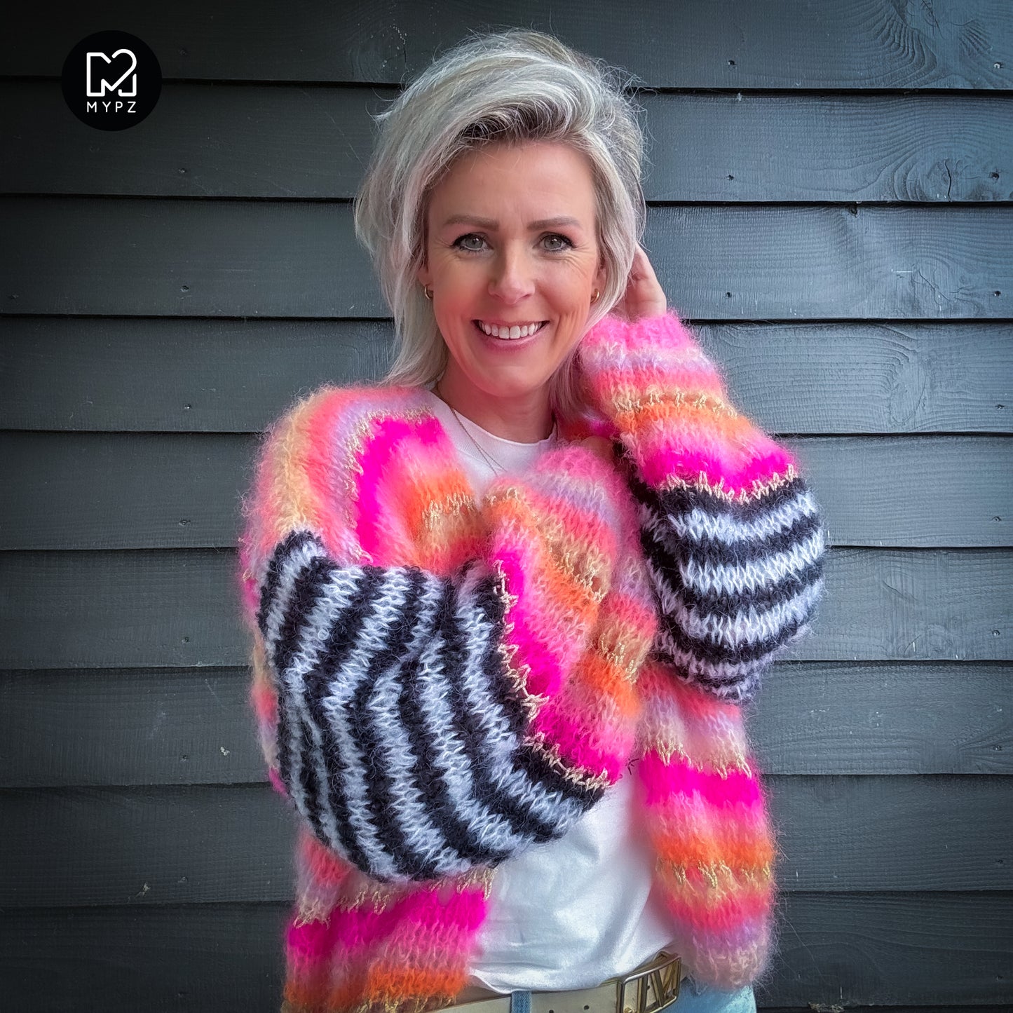 Knitting kit – MYPZ Light Mohair Cardigan Pink Magic No10 (ENG-NL-DE)