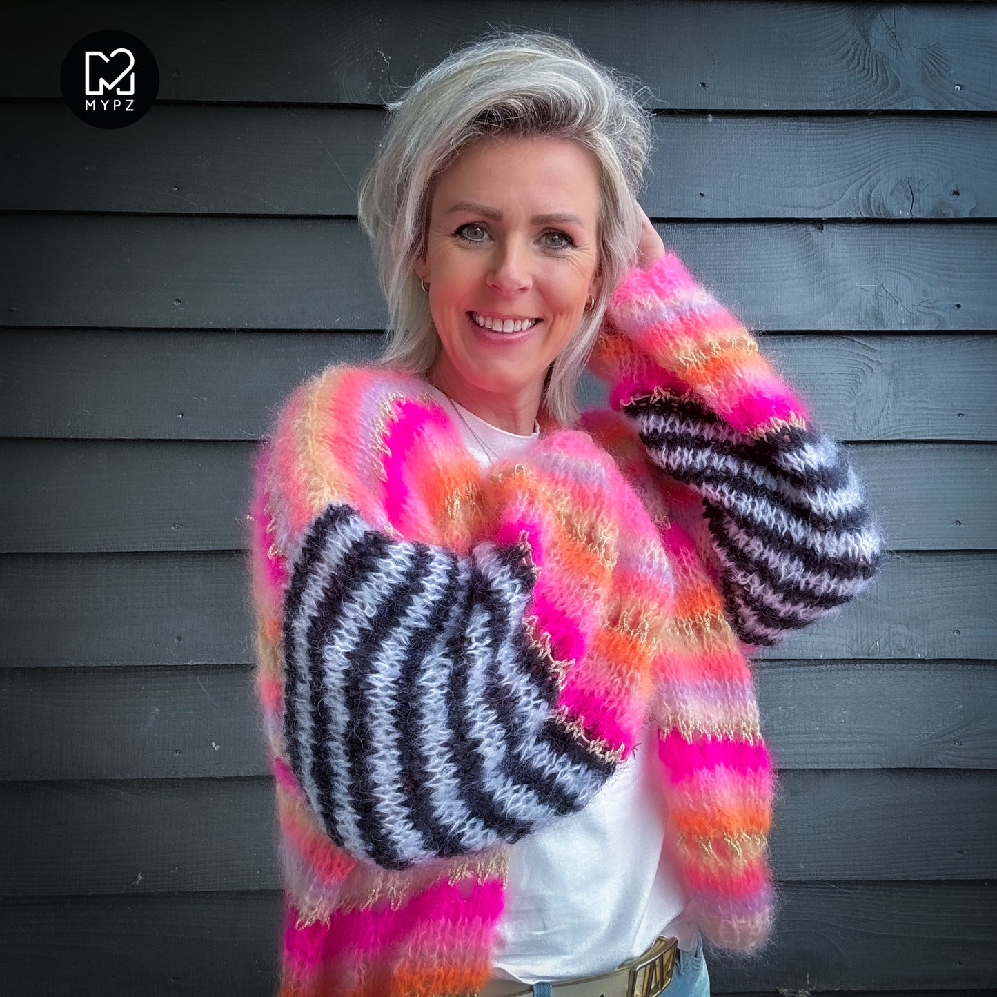 Knitting kit – MYPZ Light Mohair Cardigan Pink Magic No10 (ENG-NL-DE)