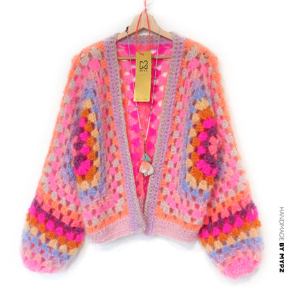 Patrón de ganchillo - Cárdigan hexagonal MYPZ Pink Vibes (ENG-DE-NL-ES-FR-IT-DA-SV-NO)