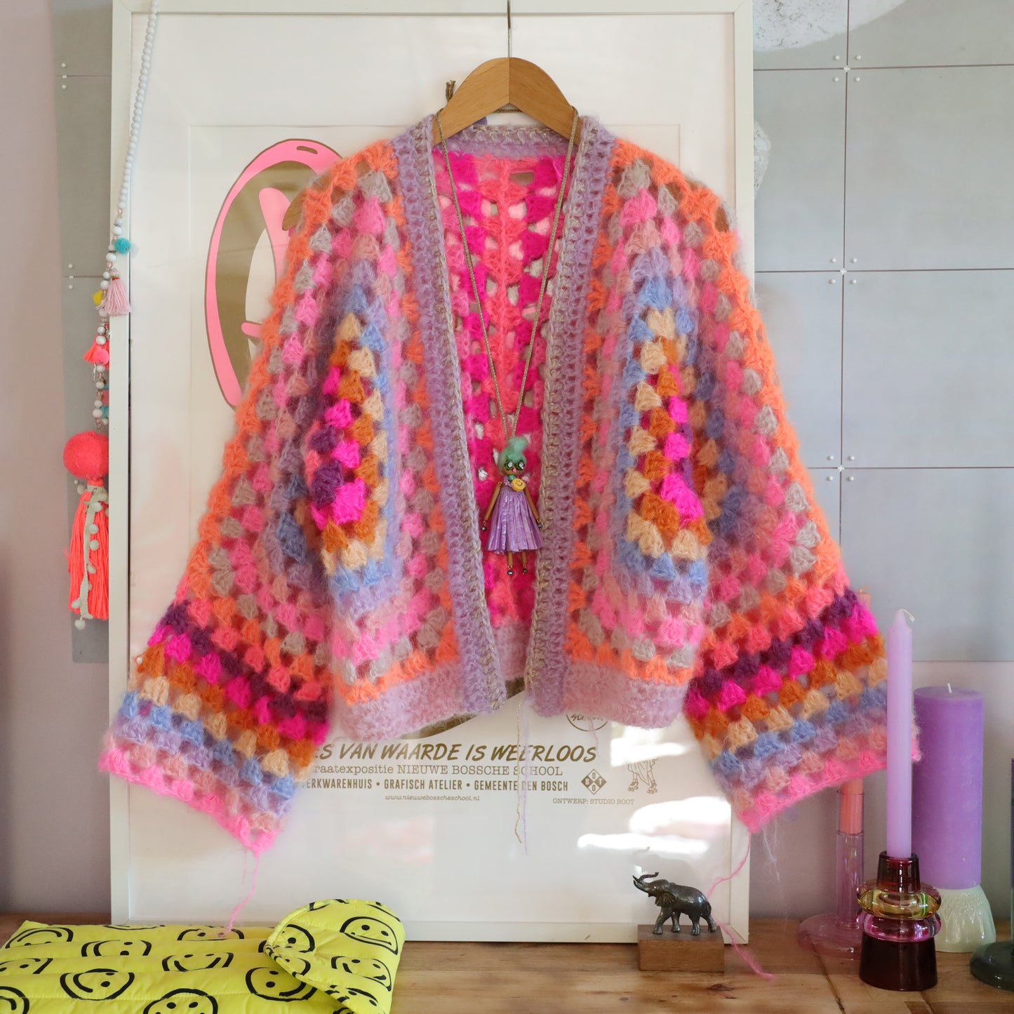 Crochet pattern - MYPZ Hexagon Cardigan Pink Vibes (ENG-NL-DE-FR-ES)