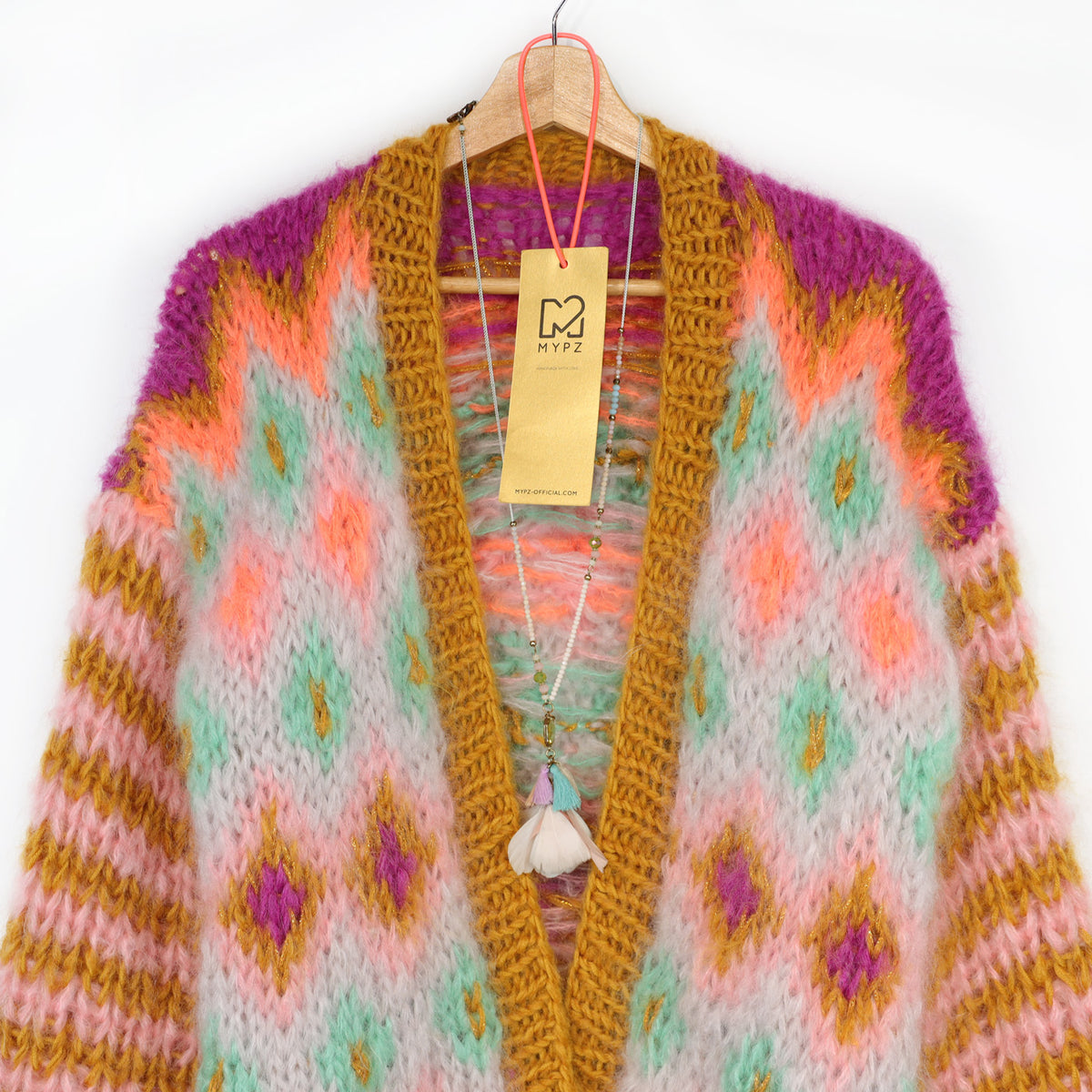 Patrón de punto - Chaqueta Flora de mohair grueso n.º 12 (ENG-DE-NL-ES-FR-IT-DA-SV-NO)