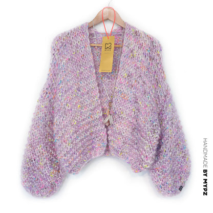 MYPZ Short Chunky Mohair Cardigan Confetti Nights
